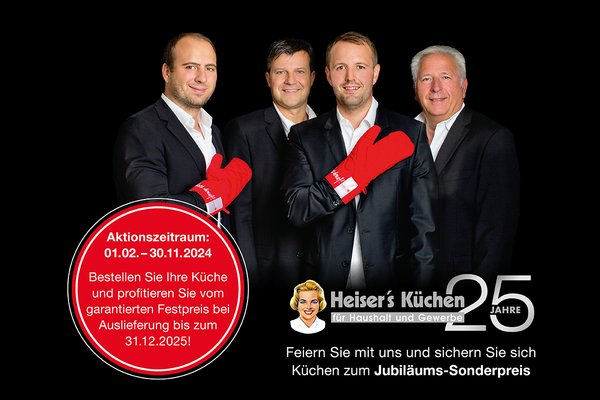 Heiser's Küchen in Budenheim | Pop Up Jubiläumsaktion 2024
